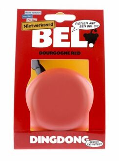 fietsbel ding-dong staal 80 mm rood