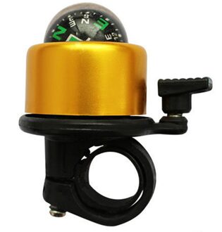 Fietsbel Met Kompas Waterdichte Aluminium Kompas Fietsbel Mountainbike Bel Voor Fietsen Fiets Accessoires Ring Bell geel