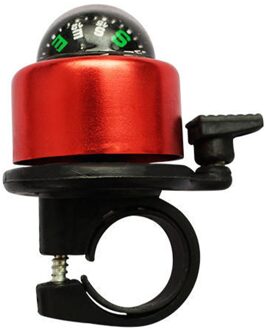 Fietsbel Met Kompas Waterdichte Aluminium Kompas Fietsbel Mountainbike Bel Voor Fietsen Fiets Accessoires Ring Bell rood