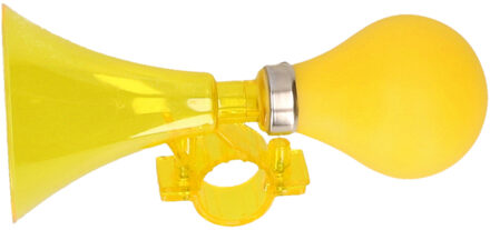 Fietsbel - toeter - kinderfiets - geel - 15 x 7 cm
