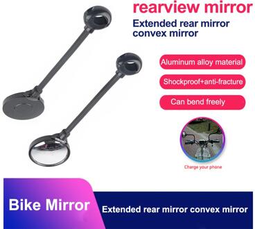 Fietsen Achteruitkijkspiegel Hd Veilig Achteruitkijkspiegel Bike Spiegel Verstelbare Shockproof Bolle Spiegel Universele Voor Weg Mountainbike