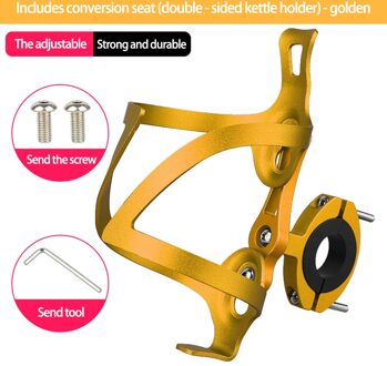 Fietsen Aluminium Fiets Water Fles Houder Ultralight Mtb Road Fiets Bidonhouder Houder Fietsen Accessoires goud