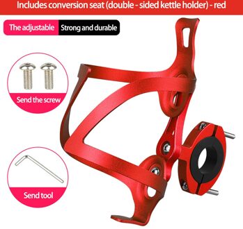 Fietsen Aluminium Fiets Water Fles Houder Ultralight Mtb Road Fiets Bidonhouder Houder Fietsen Accessoires rood