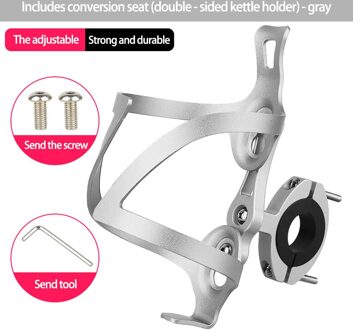 Fietsen Aluminium Fiets Water Fles Houder Ultralight Mtb Road Fiets Bidonhouder Houder Fietsen Accessoires zilver