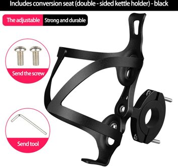 Fietsen Aluminium Fiets Water Fles Houder Ultralight Mtb Road Fiets Bidonhouder Houder Fietsen Accessoires zwart