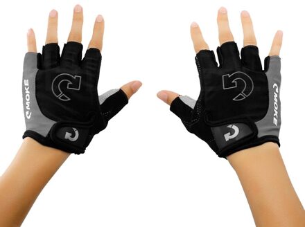 Fietsen Anti-Slip Anti-Zweet Mannen Vrouwen Ademende Anti-Shock Sport Handschoenen Half Vinger Handschoenen Mtb Bike fiets Handschoen # T3P zwart / M