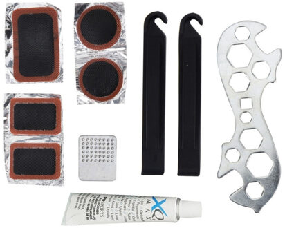 Fietsen banden reparatie kit - gereedschap set - 10-delig - banden plakken