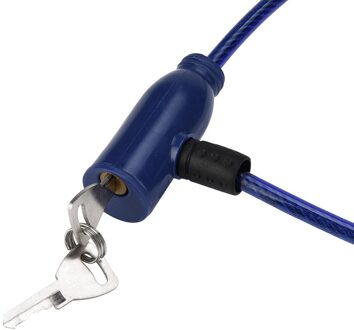 Fietsen Bike Lock 8X640Mm Kabel Anti-Diefstal Fiets Scooter Veiligheidsslot Met 2 Sleutels M28 veiligheidsslot Fiets Accessoires Blauw