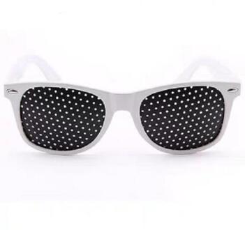 Fietsen Brillen Pin Hole Sunglass Eye Training Glas Pinhole Bril Camping Unisex Brillen Oefening Outdoor Verbeteren Gezichtsvermogen Ivoor