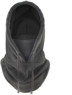 Fietsen Cap Ski Winter Winddicht Cap Outdoor Sport Sport Bib Koude-Proof Verdikking Hoofddeksels Gezichtsmasker Pluche Warm hoed grijs