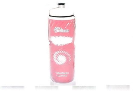 Fietsen Fiets Fles Water, Sport fles Water, PE Dubbele Plastic Fles Water, koude-houden Fiets Water Fles roze