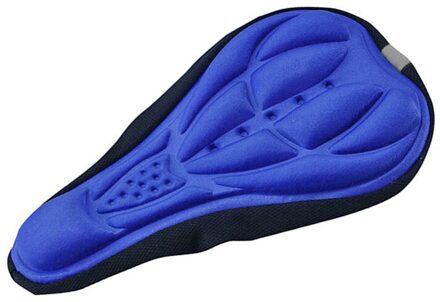 Fietsen Fiets Silicone Zadel Seat Cover Silica Gel Kussen Soft Pad CMG786 blauw