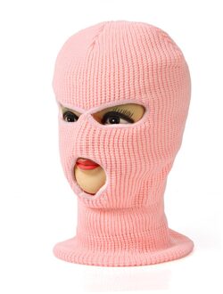 Fietsen Gebreide Muts Winddicht Ski Run Wandelen Fietsen Sjaal Gezichtsmasker Cover Fietsen Draagbare Stofdicht Running Hoed Caps Roze