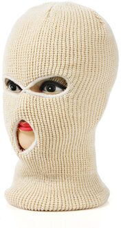 Fietsen Gebreide Muts Winddicht Ski Run Wandelen Fietsen Sjaal Gezichtsmasker Cover Fietsen Draagbare Stofdicht Running Hoed Caps wit