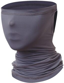 Fietsen Halsdoek Sjaal Zon Uv-bescherming Halsbeenkap Half Gezicht Cover Anti-Dust Winddicht Absorberen Water Fiets Bandana Sjaal donker grijs