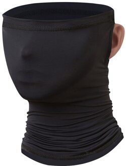 Fietsen Halsdoek Sjaal Zon Uv-bescherming Halsbeenkap Half Gezicht Cover Anti-Dust Winddicht Absorberen Water Fiets Bandana Sjaal zwart