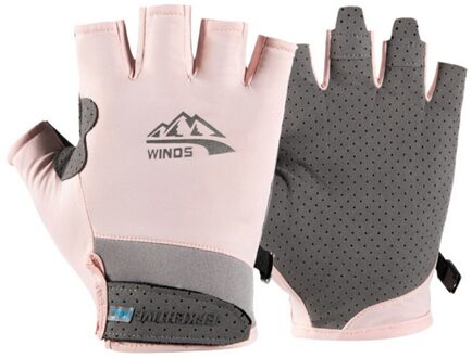 Fietsen Handschoenen Anti-Slip Anti-Zweet Half Vinger Handschoenen Ademend Shockproof Sport Mtb Bike Handschoenen Gym Fitness Sport handschoenen C / L