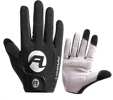 Fietsen Handschoenen Windstopper Volledige Vinger Ski Handschoenen Warm Rijden Handschoen Outdoor Sport SML Size Auto-styling touch Screen zwart / M