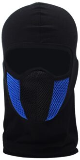 Fietsen Hoed Masker Outdoor Winddicht Ski Wandelen Hoed Winter Warmer Unisex Fietsen Bivakmuts Volgelaatsmasker Sjaal Cap Chapeau blauw