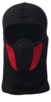 Fietsen Hoed Masker Outdoor Winddicht Ski Wandelen Hoed Winter Warmer Unisex Fietsen Bivakmuts Volgelaatsmasker Sjaal Cap Chapeau rood