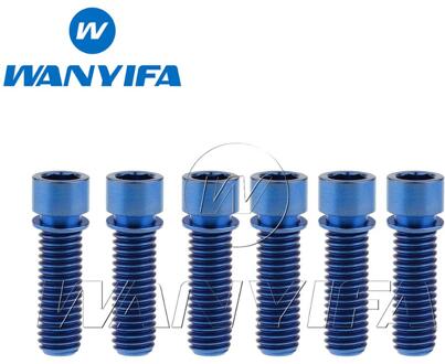 Fietsen Titanium Ti Allen Head M8 X20 25Mm Golden Voor Bmx Stuurpen Fiets Schroeven Fiets Stem Bouten 6 stks/partij M8X25 blauw