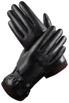 Fietsen Winter Wanten Buiten Rijden Warm Houden Thermische Volledige Vinger Anti Slip Mode Winddicht Koud Weer Pu Lederen Handschoenen dames