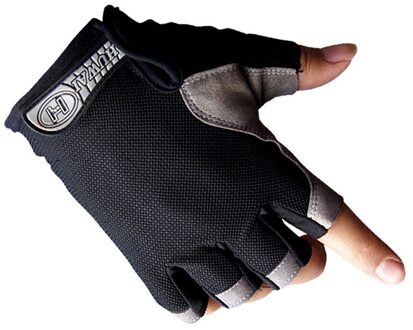Fietshandschoenen Fiets Handschoenen Fiets Handschoenen Anti Slip Shock Ademende Half Vinger Korte Sport Handschoenen Accessoires Voor Vrouwen Mannen zwart