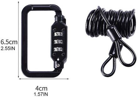 Fietshelm Lock Mini Anti-Diefstal Resettable 3 Digit Fiets Kabel Bagage Gesp