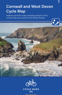 Fietskaart 01 Cycle Maps UK Cornwall and West Devon | Cordee