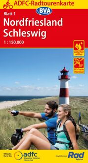 Fietskaart 1 ADFC Radtourenkarte Nordfriesland Schleswig | BVA BikeMedia