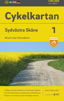 Fietskaart 1 Cykelkartan Sydvästra Skåne - zuidwest Skane | Norstedts