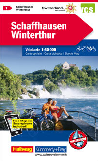 Fietskaart 1 Schaffhausen - Winterthur | Kümmerly & Frey