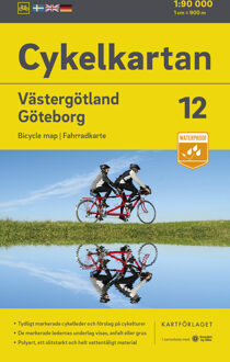 Fietskaart 12 Cykelkartan Västergötland - Göteborg | Norstedts