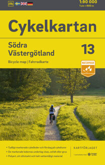 Fietskaart 13 Cykelkartan Södra Västergötland | Norstedts