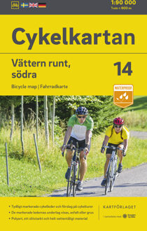 Fietskaart 14 Cykelkartan Vättern runt, södra delen - Vattern Meer zuidelijk gedeelte | Norstedts