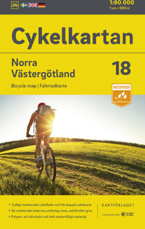 Fietskaart 18 Cykelkartan Norra Västergötland - Västergotland North | Norstedts
