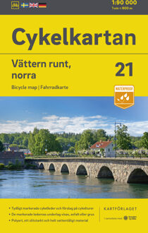 Fietskaart 21 Cykelkartan Vättern runt, norra | Norstedts