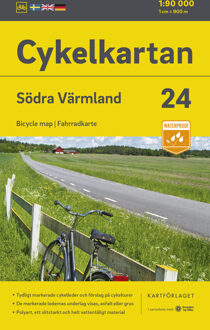 Fietskaart 24 Cykelkartan Södra Värmland - zuid Varmland | Norstedts