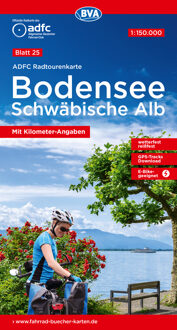 Fietskaart 25 ADFC Radtourenkarte Bodensee / Schwäbische Alb | BVA BikeMedia