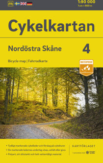 Fietskaart 4 Cykelkartan Nordöstra Skåne - noordoost Skane | Norstedts