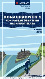 Fietskaart 7004 Donauradweg 2 | Kompass