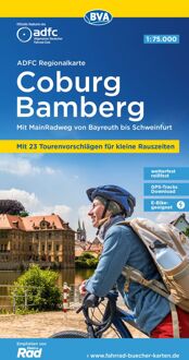 Fietskaart ADFC Regionalkarte Coburg, Oberes Maintal | BVA BikeMedia