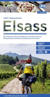 Fietskaart ADFC Regionalkarte Elsass | BVA BikeMedia