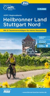 Fietskaart ADFC Regionalkarte Heilbronner Land - Stuttgart Nord | BVA BikeMedia