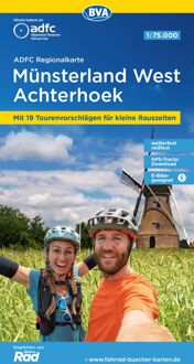 Fietskaart ADFC Regionalkarte Münsterland west - Achterhoek | BVA BikeMedia