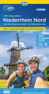 Fietskaart ADFC Regionalkarte Niederrhein Nord | BVA BikeMedia