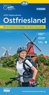 Fietskaart ADFC Regionalkarte Ostfriesland | BVA BikeMedia