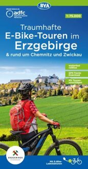Fietskaart ADFC Regionalkarte Traumhafte E-Bike-Touren im Erzgebirge | BVA BikeMedia