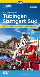 Fietskaart ADFC Regionalkarte Tübingen - Stuttgart Süd | BVA BikeMedia
