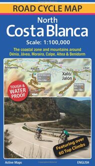 Fietskaart Costa Blanca North | Active Maps Limited